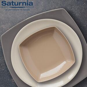 Saturnia Napoli Piatto Pizza Tabacco 33 Cm Set 6 Pz Porcellana