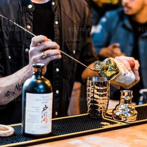 Shaker da 500 ml dalle linee bombate Placcatura bagno PVD color rame, originale ed elegante ideale per ogni bartender mixology