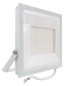 Faro LED 100W IP65 in Alluminio Bianco con OSRAM chip LED Colore Bianco Caldo 3.000K
