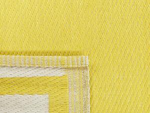 Tappeto per esterni Mat giallo sintetico 120x180 cm resistente alle intemperie moderno Beliani