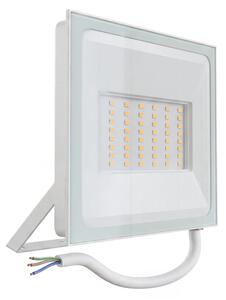 Faro LED 50W IP65 in Alluminio Bianco con OSRAM chip LED Colore Bianco Caldo 3.000K