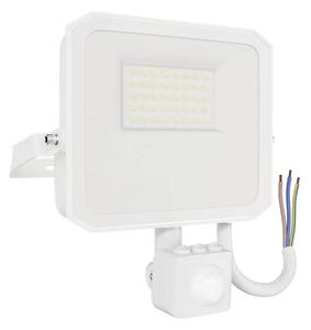 Faro LED 30W IP65 Bianco con Sensore di Movimento e OSRAM chip LED Colore Bianco Caldo 3.000K