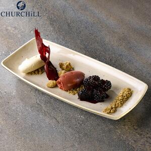 Churchill Stonecast Nutmeg Cream Vassoio Rettangolare Cm 35 x 18,5 Porcellana Vetrificata Crema