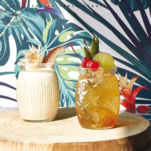 Bicchiere a forma di ananas che richiama le atmosfere polinesiane, ideale il servizio Tiki Cocktail