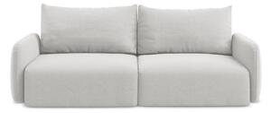 Divano grigio chiaro allungabile/con contenitore con rivestimento in velluto 238 cm Kalena – Makamii