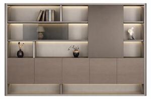 Moderno armadio da ufficio con illuminazione a LED e design elegante