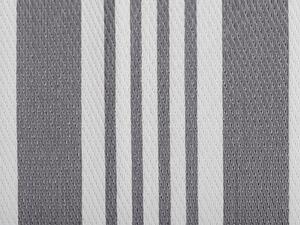 Tappeto per esterno grigio opaco sintetico 120 x 180 cm motivo a righe moderno Beliani