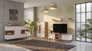 Televisore bianco, mobile TV, mobile porta TV, scaffale, libreria, mobili per il soggiorno