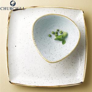 Churchill Stonecast Barley White Piatto Quadrato Cm 26,8 x 26,8 Porcellana Vetrificata Bianca