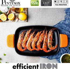Pintinox Efficient Iron Piastra Rettangolare Liscia 35cm Ghisa