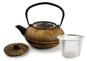 <p>La Teiera Stripes in ghisa color nero e oro è una scelta elegante per servire il tè. Realizzata in ghisa, garantisce una buona conservazione del calore. La teiera è idonea al contatto con i cibi e perfetta per servire il tè con stile.</p>