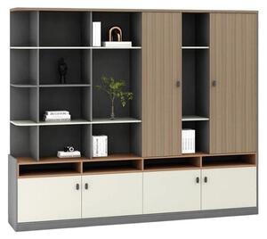 Mobili da ufficio - Armadio da ufficio moderno in legno per documenti - Design - Grigio