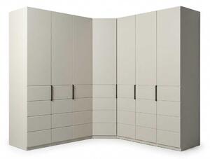 Armadio angolare, mobile angolare, beige, moderno, elegante, armadio, parete attrezzata