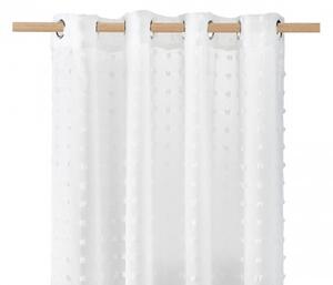 Elegante tenda bianca a pois 140 x 250 cm