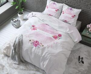 Biancheria da letto in cotone rosa JE'TAIME 200 x 220 cm