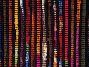 Tappeto Cotone Multicolore Scuro 160 x 230 cm Rettangolare Fatto a Mano Boho Eclettico Beliani
