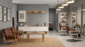 Mobile TV, parete attrezzata, armadio, scaffale, stile moderno, colore beige, nuovo, forma rettangolare