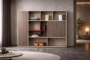 Libreria moderna, mobile contenitore dal design elegante, pregiati mobili in legno