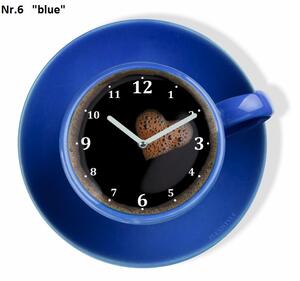 Orologio da cucina a forma di tazzina di caffè Blu