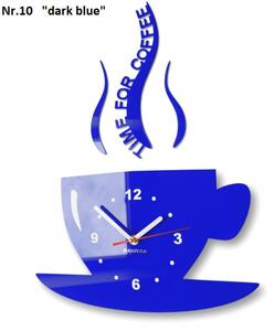 Orologio da parete È l'ora del caffè Blu scuro