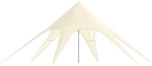 Outsunny Tenda da giardino XXL a stella antipioggia voile d'ombra 10 x 10 x 4 m poliestere ad alta densità 210D beige