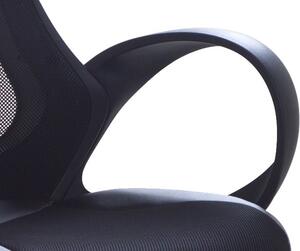 Sedia da ufficio Girevole in tessuto a rete nera Meccanismo di inclinazione del sedile regolabile in altezza Schienale ergonomico Beliani