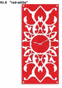 Orologio da parete moderno con ornamento Rosso