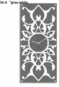 Orologio da parete moderno con ornamento Grigio
