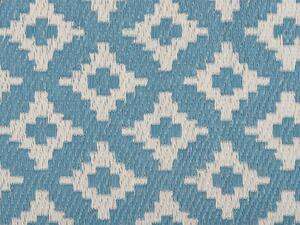 Tappeto da tappetino Azzurro Materiale Sintetico 120 x 180 cm Per Interni Esterni Motivo Geometrico Moderno Balcone Patio Beliani