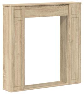 VidaXL Rivestimento per camino, stile Sonoma, 100 x 20 x 100 cm, materiale composito in legno