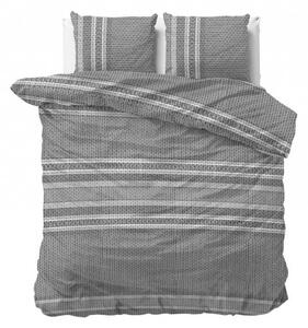 Biancheria da letto con motivo grigio della collezione ELEGANCE 200 x 220 cm