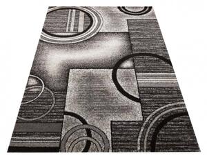 Tappeto grigio-marrone moderno con cerchi astratti Larghezza: 80 cm | Lunghezza: 150 cm