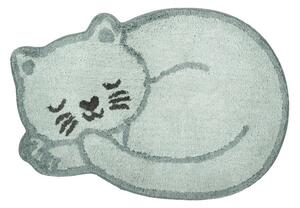 Tappeto per bambini azzurro in cotone 43x60 cm Sleeping Cat – Sass & Belle