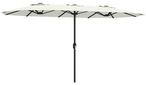 Outsunny Ombrellone da giardino esterno, grande ombrellone doppio 4,6 m con manovella e protezione UV50+, custodia protettiva, crema | Aosom Italy