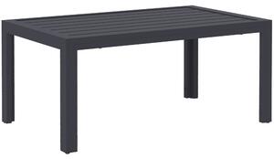 Outsunny Tavolo basso da giardino tavolo d'appoggio da patio rettangolare, struttura in acciaio, piano a doghe, 101,5 x 61 x 46 cm, grigio | Aosom Italy