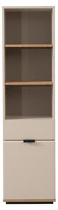 Libreria beige, pratica, stretta, in legno, ideale per una stanza dei ragazzi, design moderno
