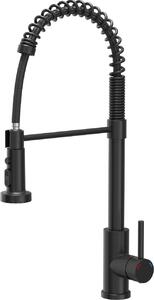 Miscelatore da cucina QUADRON 360°, ALICE SteelQ, colore: Pure Carbon, altezza: 52,5 cm, miscelatore da cucina in acciaio inox, rubinetto da cucina