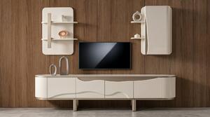 Mobile TV, pensile a parete, scaffale a parete, mobile contenitore sospeso, design minimalista ed elegante