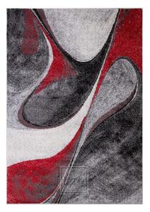 Tappeto rosso di design con motivo astratto Larghezza: 60 cm | Lunghezza: 100 cm