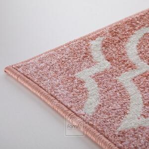 Originale tappeto rosa antico in stile scandinavo Larghezza: 80 cm | Lunghezza: 150 cm