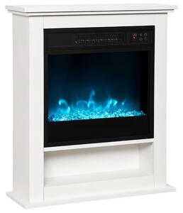 Camino elettrico da 1800W con 9 colori di fiamma | Colore: Bianco | Dimensioni: 62,5 x 20 x 72,5 cm