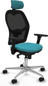 Sedia da ufficio con poggiatesta Jorquera Piqueras y Crespo 3D086N2 turchese