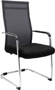 Besöksstol, sedia per sala d'attesa, comfort ergonomico - struttura cromata