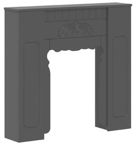 VidaXL Cornice per camino, nera, 93 x 20 x 89 cm, realizzata in materiale composito di legno