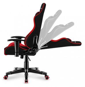 Pratica sedia da gaming in colore rosso-nero per adolescenti