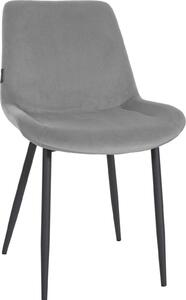 Sedia da pranzo, sedia in velluto, eccellente comfort di seduta - grigio