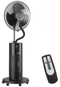 HOMCOM Ventilatore a piantana 4-in-1 con nebulizzazione d'acqua, purificatore d'aria, protezione anti-zanzare, timer 9 ore, 3 modalità, telecomando, Nero | Aosom Italy