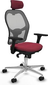 Sedia da ufficio con poggiatesta Jorquera Piqueras y Crespo 3D086N2 Rosso granato