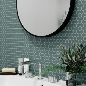 Mosaico ceramica Hexa Green Mat verde sp. 6 mm