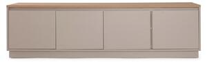 Mobile TV in legno, color beige, lussuoso e moderno, con cassetti